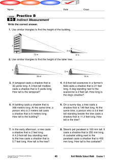 Indirect Measurement - Scarsdale Public Schools