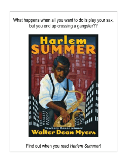 Harlem Summer Study Guide - Tindley Collegiate Academy