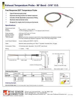 EGT EP Exhaust Probe Datasheet