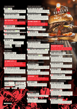 Food Menu - Belushi`s