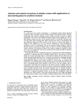 Absolute and relative locations of similar events with application to