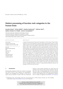 Distinct processing of function verb categories in the human brain
