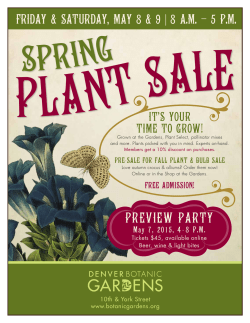 preview party - Denver Botanic Gardens