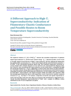 A Different Approach to High-Tc Superconductivity