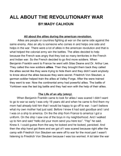 ALL ABOUT THE REVOLUTIONARY WAR