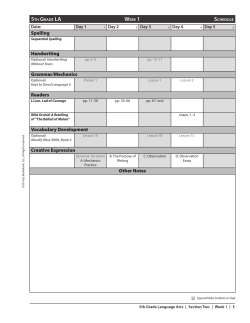 Language Arts 5 Instructor`s Guide