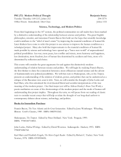 PSC-272 Modern Political Thought
