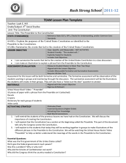Preamble lesson plan
