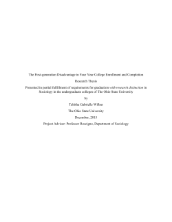 The First-generation Disadvantage in Four Year College Enrollment