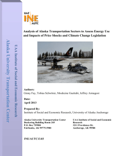 Analysis of Alaska Transportation Sectors to Assess Energy Use