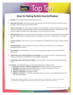 Ideas for Making Bulletin Boards/Displays