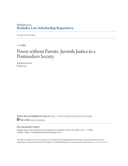 Power without Parents: Juvenile Justice in a Postmodern Society