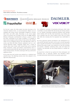 Brain Products Projects FaSor (Fahrer als Sensor)