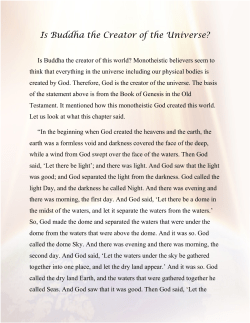 Is Buddha the Creator of the Universe?
