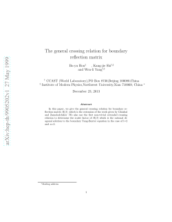 The general crossing relation for boundary reflection matrix