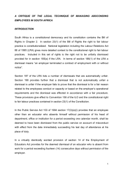 Legal technique of managing absconding employees in