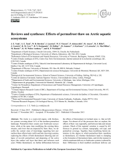 Reviews and syntheses: Effects of permafrost thaw on Arctic aquatic