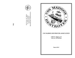 T O: USS MADDOX DESTROYER ASSOCIATION