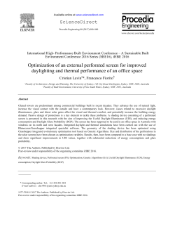 Optimization of an external perforated screen for