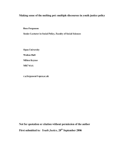 Making sense of the melting pot: multiple discourses in youth justice