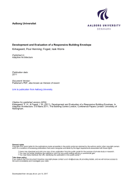Development and Evaluation of a Responsive Building - VBN