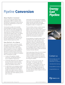 Pipeline Conversion - Energy East Pipeline