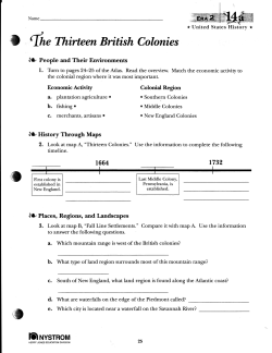 The Thirteen British Colonies