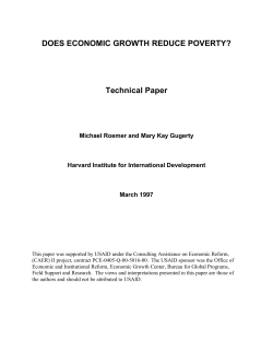 DOES ECONOMIC GROWTH REDUCE POVERTY? Technical Paper