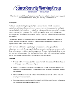 Advancing the beneficial use of radioisotopes and ionizing radiation