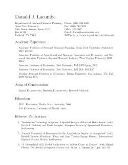 Donald J. Lacombe: Curriculum Vitae - MyWeb