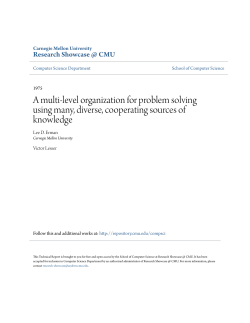 A multi-level organization for problem solving using