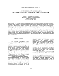 Geomorphology of Megaliths (Pope and Miranda 1999, MSG)