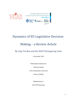 Dynamics of EU Legislative Decision-‐ Making