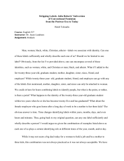 Stripping Labels - Southeastern Louisiana University