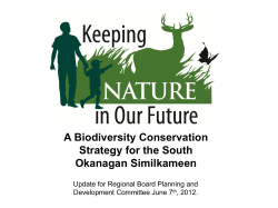 A Biodiversity Conservation Strategy for the South Okanagan