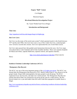 Eugene "Bull" Connor Civil Rights Historical Inquiry Riverbend