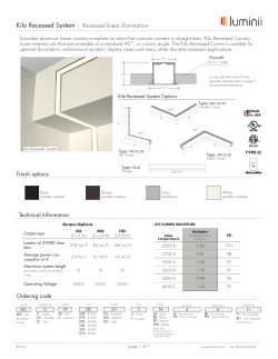 Kilo Recessed System Recessed linear illumination