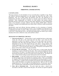 Baseballbasics-Throwing and Receiving Pat Doyle