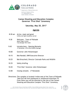 Cameo Shooting and Education Complex Governor `First Shot