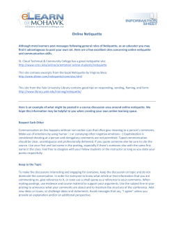 Online Netiquette