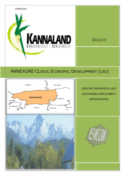 ANNEXURE CLocal Economic Development [led] Strategy