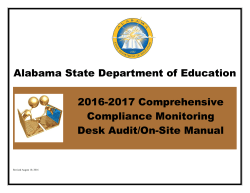 Comprehensive Compliance Monitoring Desk Audit-On-Site