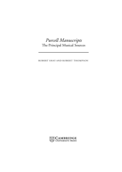 Purcell Manuscripts - Assets