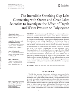 The Incredible Shrinking Cup Lab - Center for Great Lakes Literacy