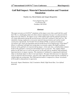 Golf Ball Impact: Material Characterization and