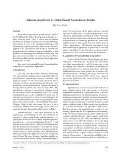 Achieving Second Green Revolution through Nanotechnology in India