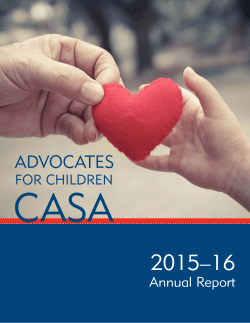 Annual Report 2015-16 - Advocates for Children