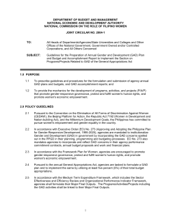 Joint Circular 2004-1 - Philippine Commission on Women