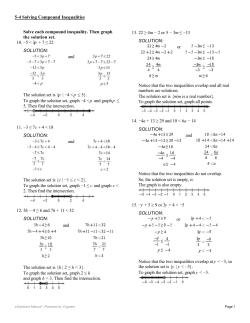 Solve each compound inequality. Then graph the