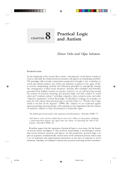 CHAPTER 8 Practical Logic and Autism